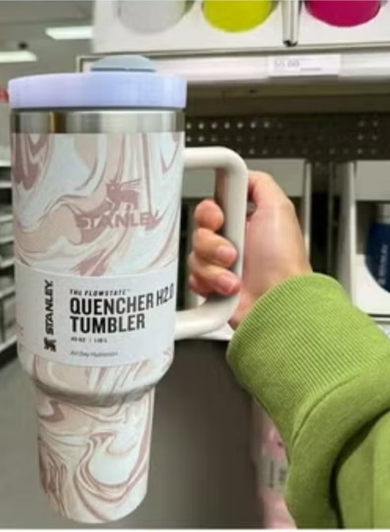 Stanley 40oz Stainless Steel Tumbler with Leak-Proof Lid, Straw & Handle – Great for Office, Travel, and Outdoor Use - Image 3