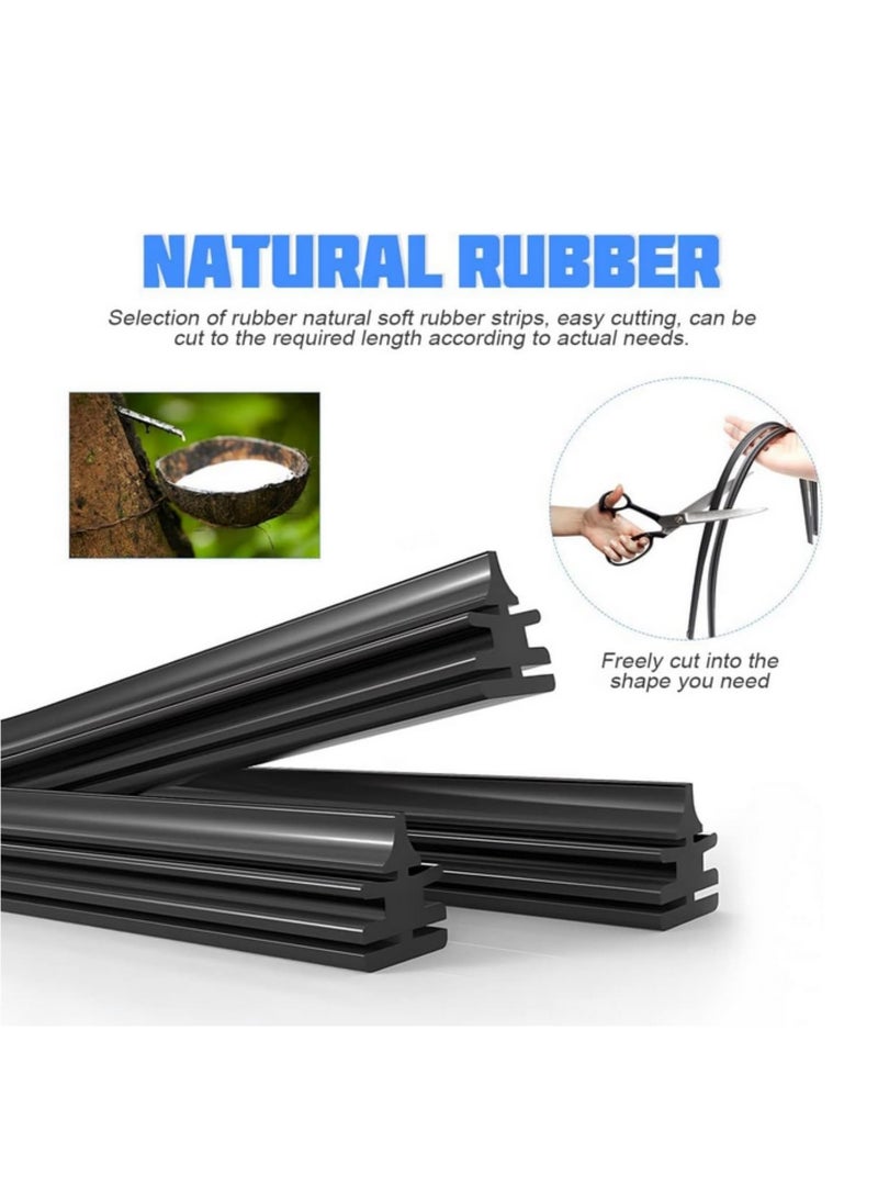 Generic 4PCS 32" Car Wiper Rubber Refill Blade Soft Insert Strip DIY Can Be Cut Windshield Wiper Replacement Parts DIY Adjustable Boneless Windscreen Blade Refills  - Image 2