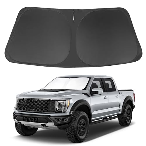 LHFLIVE Windshield Sun Shade Compatible with 2021-2024 2025 2026 Ford F150 F-150 (Lariat, King Ranch, Platinum, XL XLT Limited Raptor) Accessories Sunshade Shield Protector - Image 1