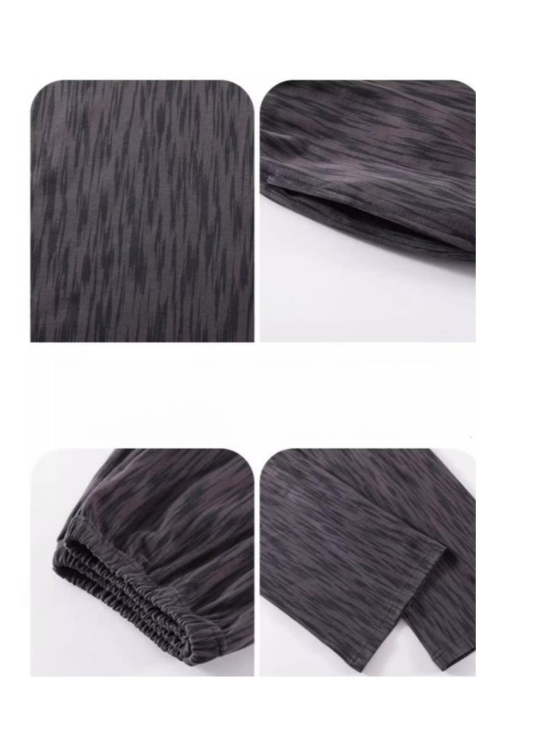 MIIOW - Men's Pure Cotton Casual Long Sleeved Long Pants High-End Home Clothing Can Be Worn As An Outerwear Set - Image 1