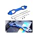 Couslcd Battery Hold Down Sets Automotive Crossbar Holder Lock Mount with Galvanized Iron J Bolts Billet Aluminum Alloy Car Battery Tie Down Bracket Car Accessories for Most Vehicles Blue - Image 2