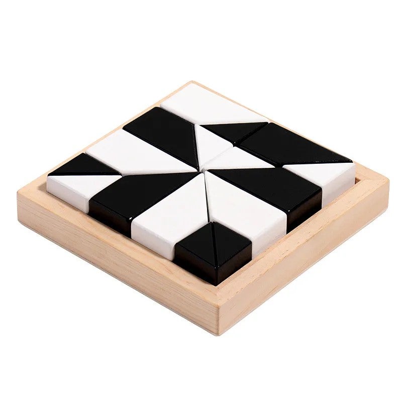 Bluejw Spatial Thinking Wood Jigsaw Puzzle Toy Cartoon Interactive Desktop Game EN71 Certified Hidden Blocks Puzzle Box for - Image 2
