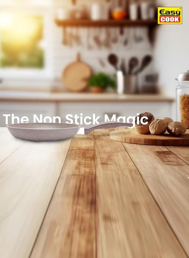 إيزي كوك مقلاة إيزي كوك الرخامية المفتوحة 30 سم | مقلاة غير لاصقة مطلية بالرخام | مناسبة لجميع أنواع المواقد | مقبض مقاوم للحرارة | مقلاة مطلية بالرخام - Image 4