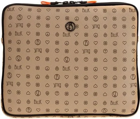 بيليك ديري Bilik Leather Monogram Light Mink Unisex Laptop & Briefcase Blkor Notebook-Mn