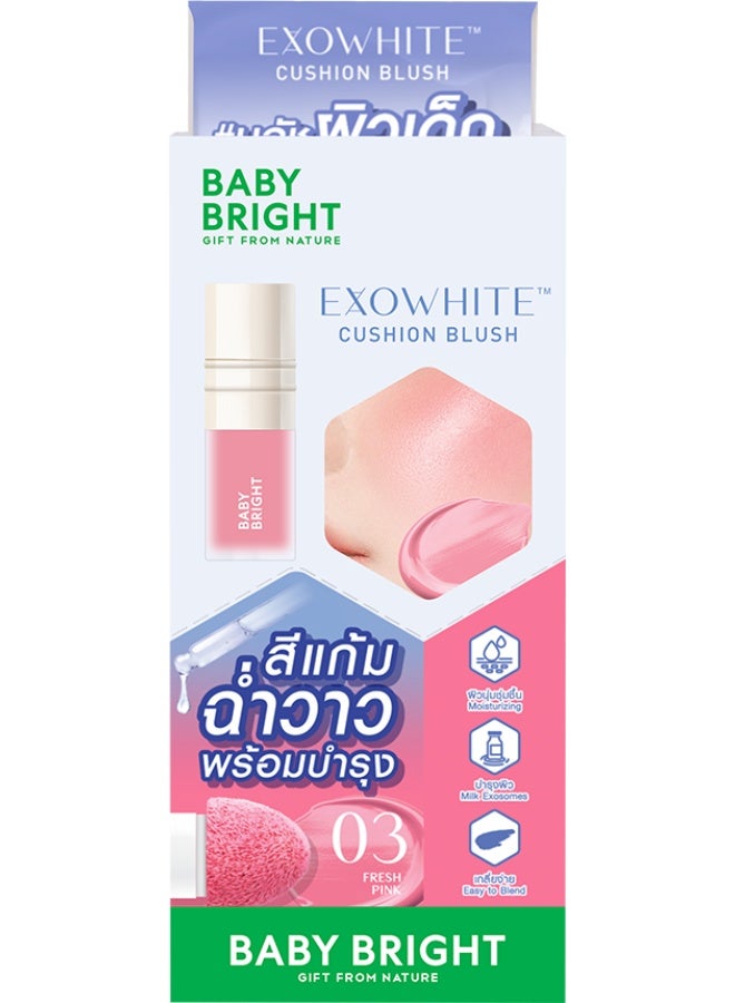 Baby Bright Exowhite Cushion Blush Color ( Fresh Pink ) # 03 - Image 2