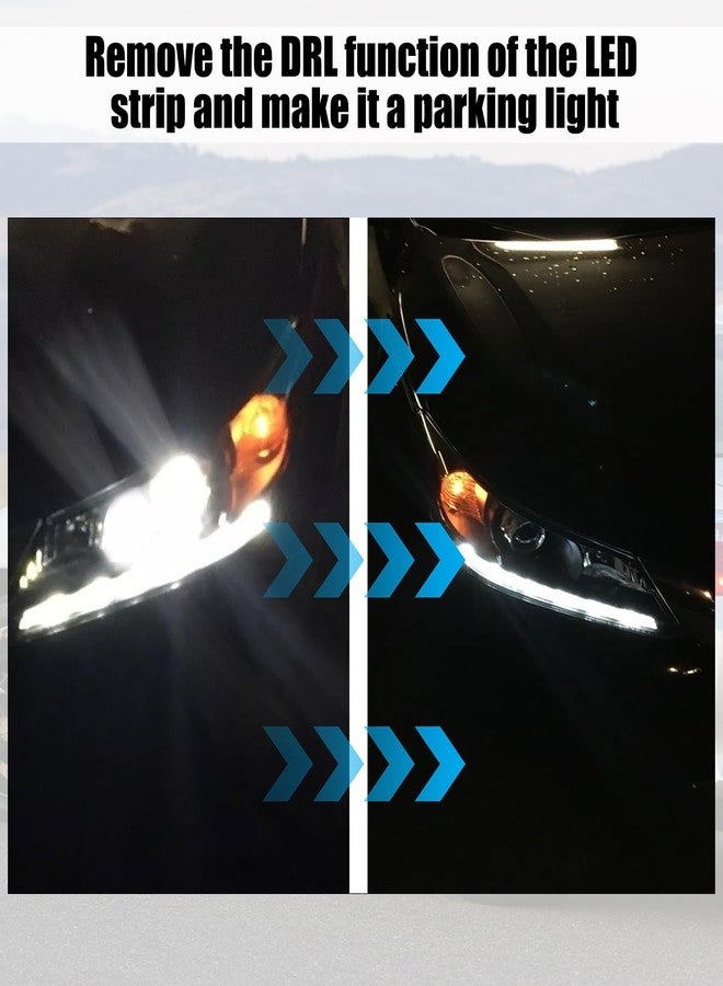 HUQUZN محول HUQUZN LED DRL إلى ضوء التوقف، مناسب لسيارة هوندا أكورد 4 سلندر موديل 2013-2015 (استبدال المصابيح الأمامية) - Image 3