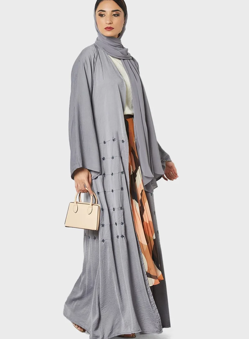 Threadz by Ajooni Floral Embroidered Abaya