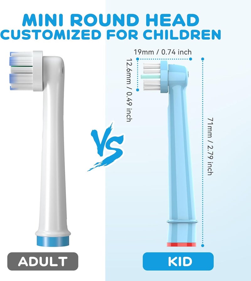 REDTRON - Children's Electric Toothbrush Heads Compatible with Oral B, Soft Bristles Children's Toothbrush Heads, Children's Replacement Toothbrush Head for Sensitive Teeth and Gums (Pack of 4) - Image 4