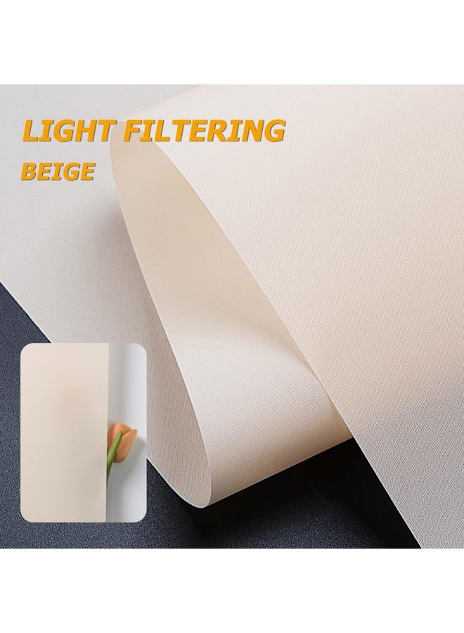 LazBlinds No Tools No Drill Cordless Roller Shades, Light Filtering Roller Blinds for Windows, Thermal Insulated UV Protection Roll Up Window Blinds and Shases, 27'' W x 72'' H, Beige - Image 4