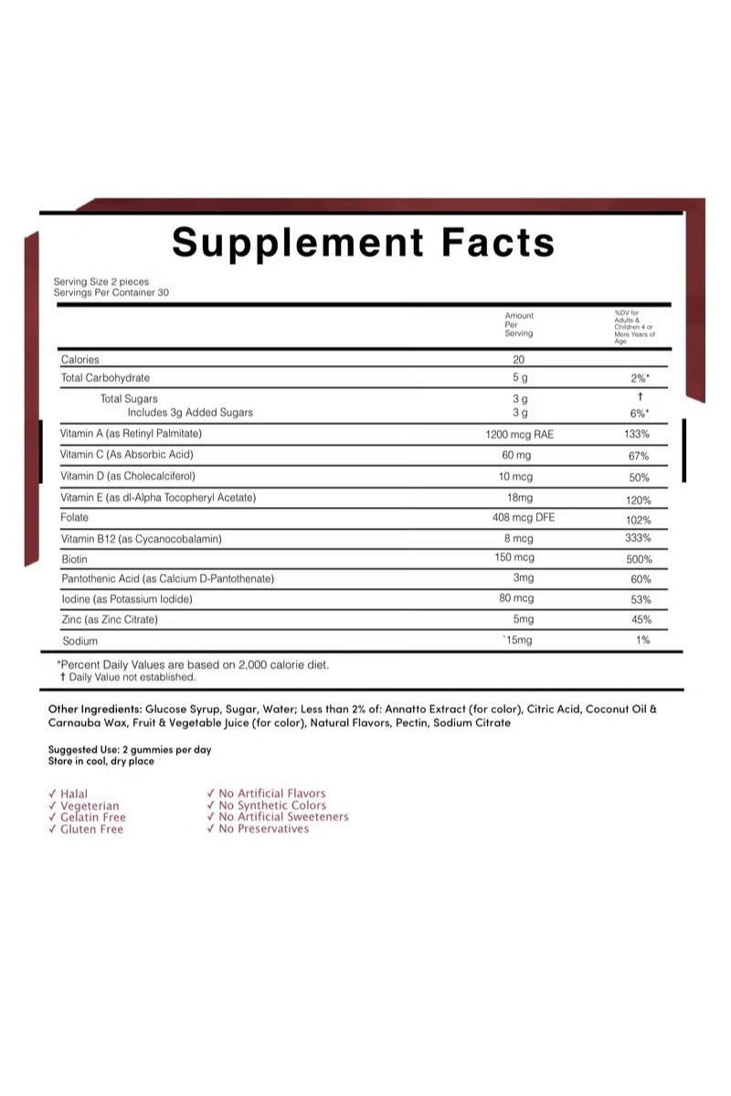 Vitamina Adult Multi-Vitamin Gummies – 60 Gummies - Image 2