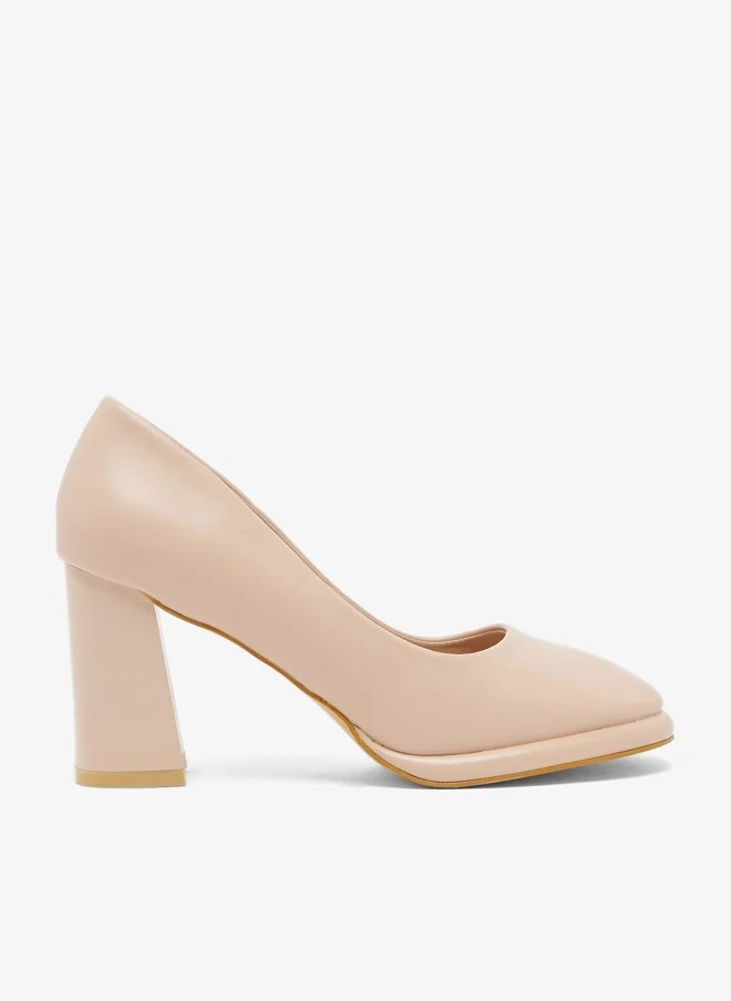 Anne Michelle High Block Heeled Pump