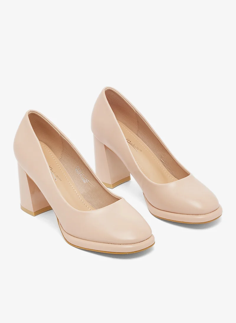 Anne Michelle High Block Heeled Pump