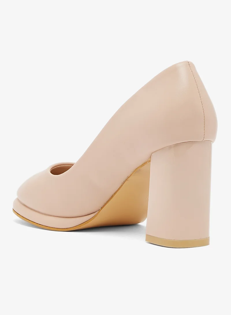Anne Michelle High Block Heeled Pump