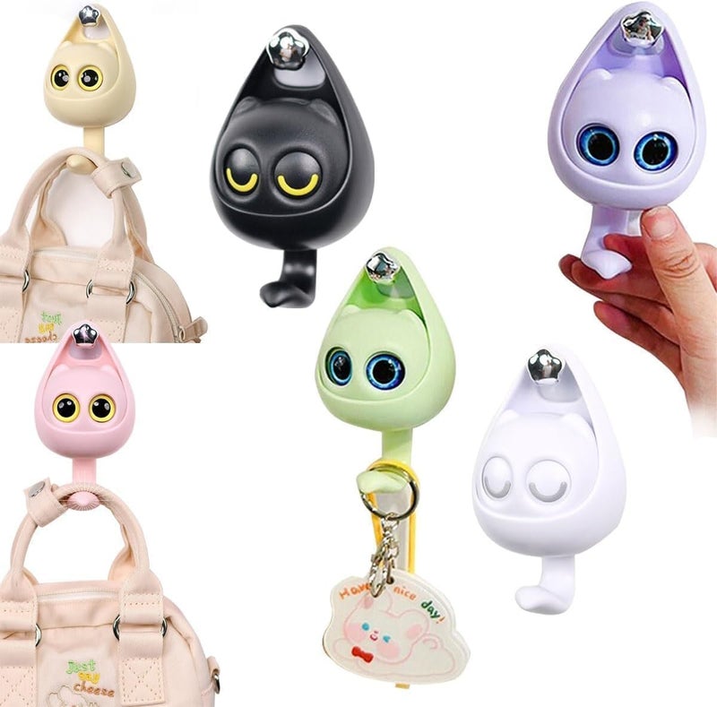 MGNLR MGNLR Cute Cat Wink Hooks Cute Colorful Wall Decorative Hooks Hooks Hangers Creative No Drilling MultiPurpose Hooks for Hats Towels Backpacks Key Holder Wall Decoration Pack of 1  - Image 4