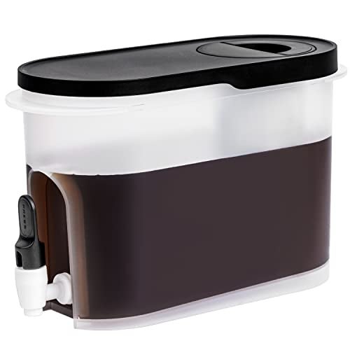 Baraiser Baraiser Cold Brew Coffee Maker 34 Gallon Iced Coffee Maker with Ultrafine Mesh Steel Filter and Spigot Black 