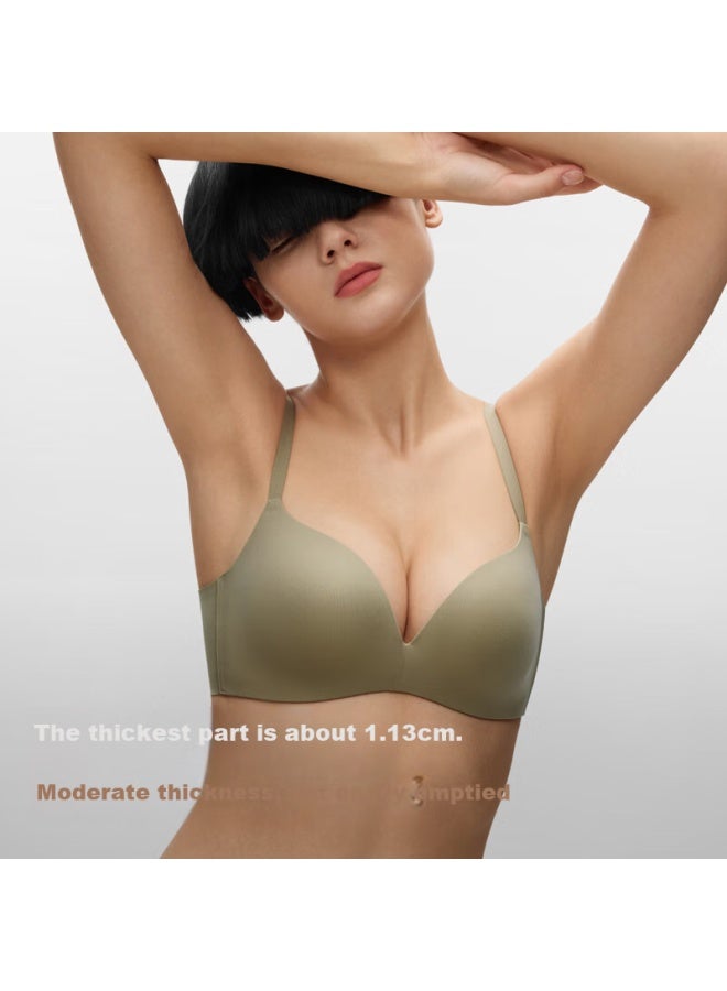 Bananain 301p Women's Bra, Strong Push-up, Natural Round Chest, Seamless, Breathable, Wireless Brassiere - Image 1
