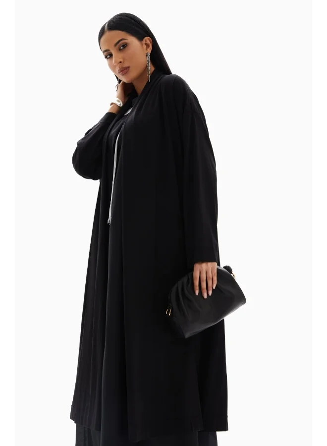 Wecre8 Black Plain Kimono