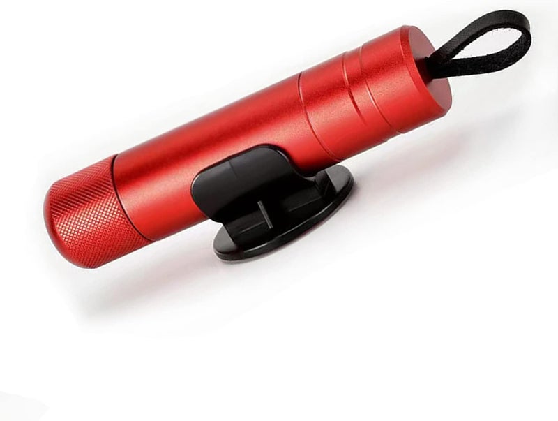 ACEBON 2-in-1 Emergency Car Escape Tool - Spring-Loaded Window Breaker & Seatbelt Cutter, Compact Lifesaver for Families, Portable Keychain Design (Red) - Image 1