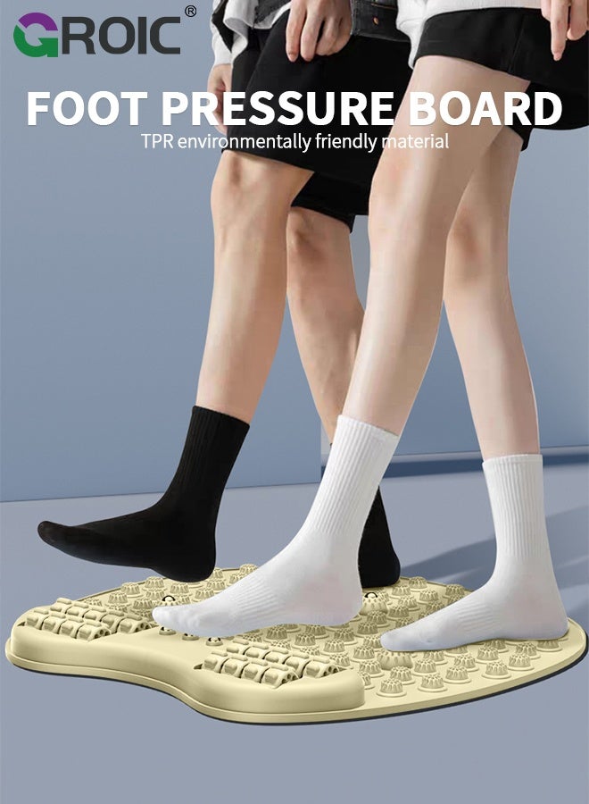 GROIC حصيرة تدليك القدم مع أسطوانة تدليك القدم لتخفيف آلام التهاب اللفافة الأخمصية، علاج الضغط الثنائي للقدم، تخفيف التوتر وتحسين الدورة الدموية، أداة انعكاسية محمولة للمنزل والمكتب - Image 2
