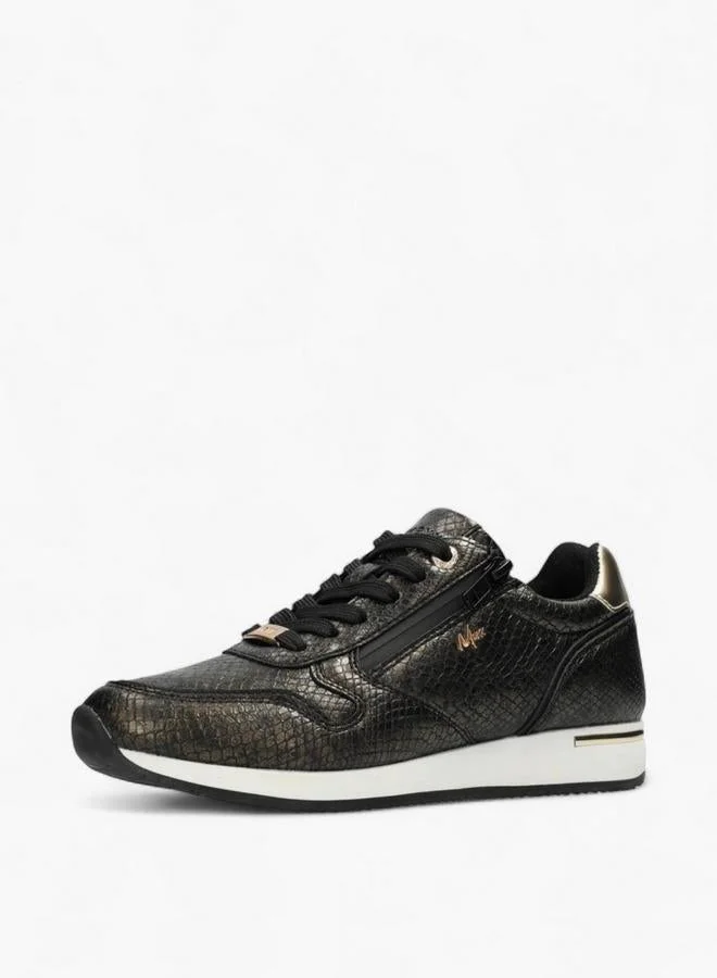 MEXX GOLD Textured Lace-Up Sneakers for Women | Best Price UAE