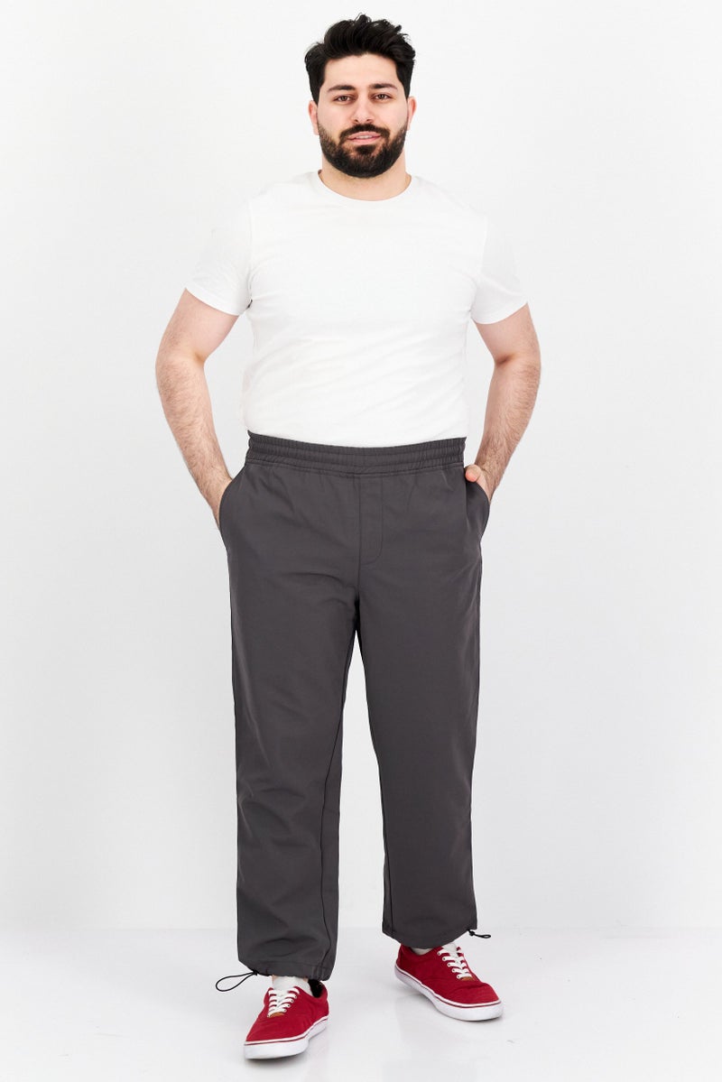 Selected Homme Men Regular Fit Solid Chino Pants, Grey - Image 4