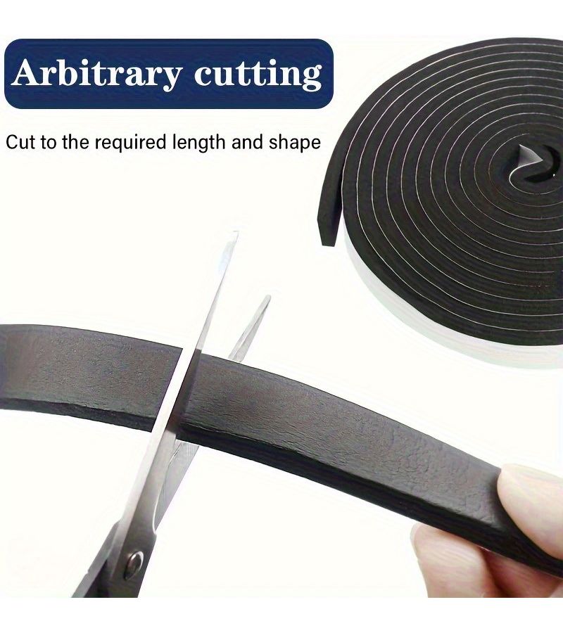 0.59 Inch Wide Self Adhesive Window Door Sealing Tape Soundproof Foam Roll - Image 4