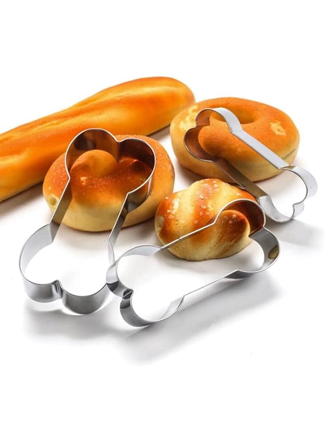 S-TOP 6 Piece Dog Cookie Cutter Set, Cartoon Dog Bone, Paw Print Animal Cookie Cutters Dog Shaped Mould for DIY Baking Biscuit Pastry Cutter - Image 3