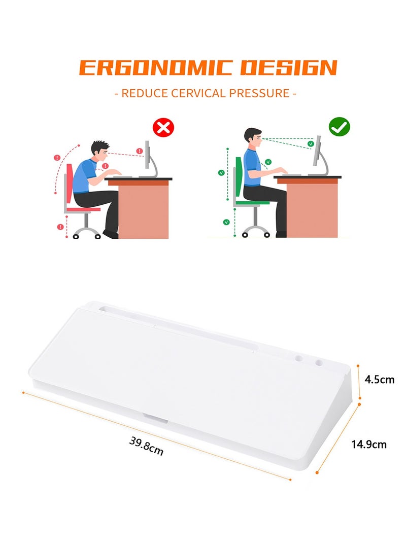 Kidle Small Glass Desktop Whiteboard Dry-Erase-Board - Computer Keyboard Stand White Board Surface Pad with Drawer, Desk Organizers with Accessories for Office, Home, School Supplies  - Image 5
