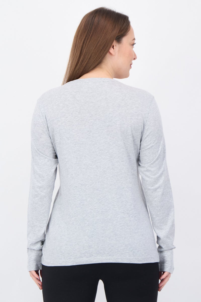 PUMA Women Sportswear Fit Long Sleeve Outdoor T-Shirt, Light Grey - Image 2