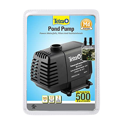 TetraPond Water Garden Pump, Powers Waterfalls/Filters/Fountain Heads,Black,50 to 500 Gallons - Image 1