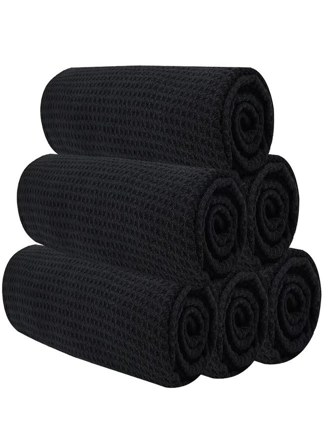Vnoss Microfiber Gym Towels for Working Out, Quickly Dry Yoga Towels for Men & Women Tennis, 16 Inch x 27 Inch, 6 Pack, Black - Image 1