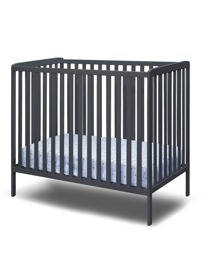 Sorelle Furniture Adrian Crib Modern 3-in-1 Convertible Crib, Made of Sustainable European Beech Wood, Non-Toxic Finish, Wooden Baby Bed, Toddler Bed and Child’s Daybed-Midnight - Image 1