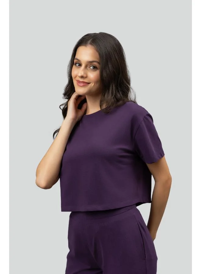 NeceSera Everyday Plum Crop Top