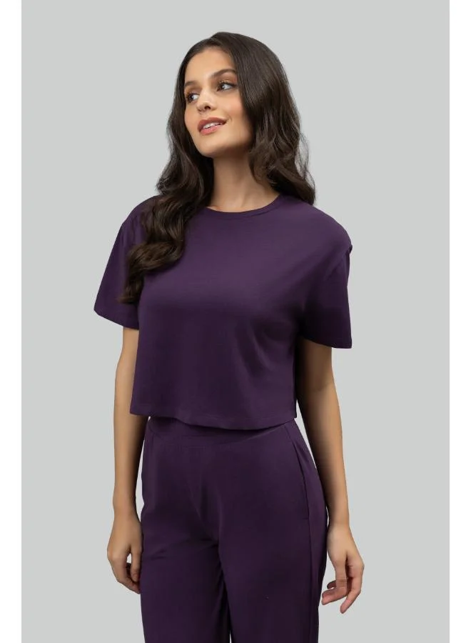 NeceSera Everyday Plum Crop Top