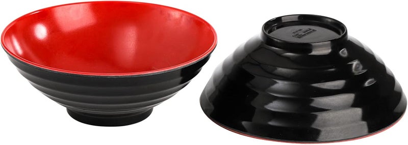Lyellfe 16 Pieces Ramen Bowl Set Restaurant Quality Soup Bowl 33 Oz Melamine Dinnerware with Spoons Chopsticks and Stands for Udon Soba Pho - Image 4