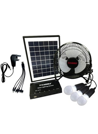 Solar Lighting System 6W Solar Panel 3LED Bulbs With 5W Fan 5 In 1 Charging Cable Control Box With Built In Battery - pzsku/ZAFCA975FFDB626DD4451Z/45/_/1728988663/4771b7c4-f40e-4100-aa23-5c33bc6d543d