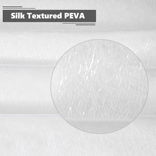 ABSENK Waterproof Shower Curtain for Window Inside Shower, Plastic Bathroom Window Curtain Waterproof Heavy Duty Vinyl Peva with Hooks, Silky Frost, 40x36 - Image 3