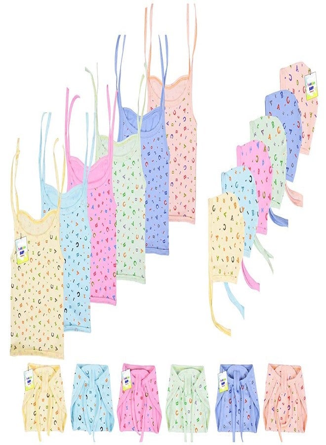 Toddylon New Born Baby Clothes Jhabla Set | Baby Dress | Infants Clothing | Shirt | Nappy | Caps | Cotton | wear | Casual | Gift Combo (0-6 Months) - Multicolor - Image 2