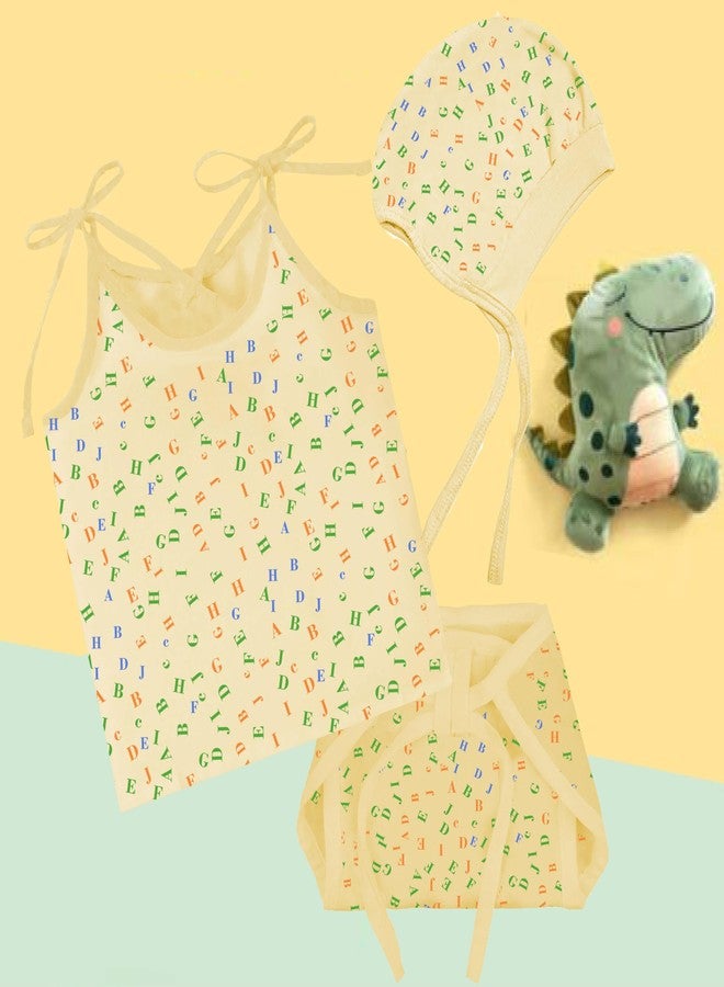 Toddylon New Born Baby Clothes Jhabla Set | Baby Dress | Infants Clothing | Shirt | Nappy | Caps | Cotton | wear | Casual | Gift Combo (0-6 Months) - Multicolor - Image 4