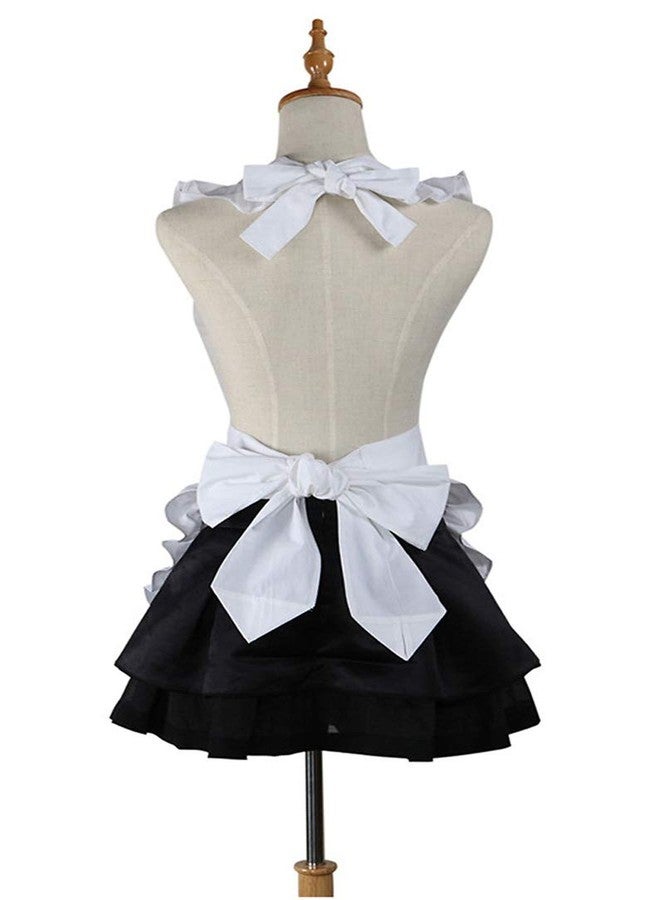 Love Potato Cute White Retro Kitchen Restaurant Women Aprons for Women Girls Waitress Apron for Gift - Image 2
