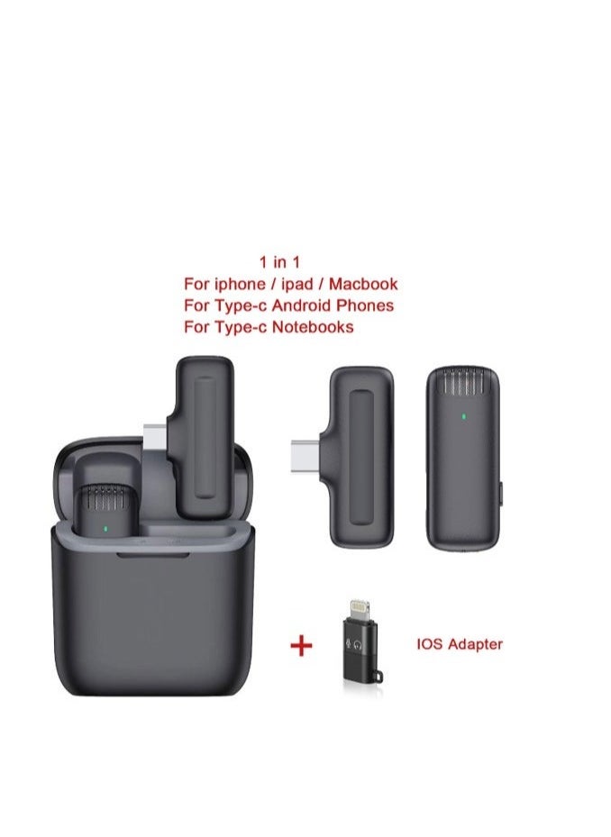 Generic Wireless Lavalier Microphone with iOS Adapter - Perfect for YouTube, TikTok, Vlogging, Interviews, and Live Streaming | 3-Level Noise Reduction, Plug and Play for iPhone, iPad, Android, and More!  - Image 4