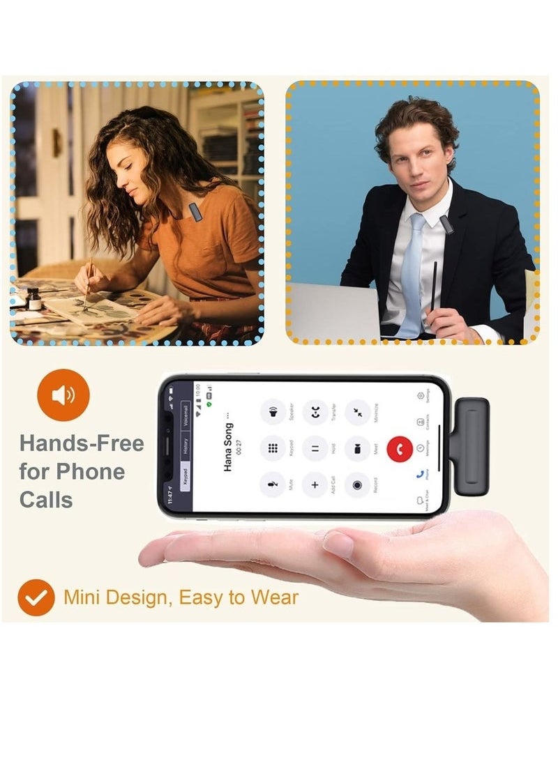 Generic Wireless Lavalier Microphone with iOS Adapter - Perfect for YouTube, TikTok, Vlogging, Interviews, and Live Streaming | 3-Level Noise Reduction, Plug and Play for iPhone, iPad, Android, and More!  - Image 5