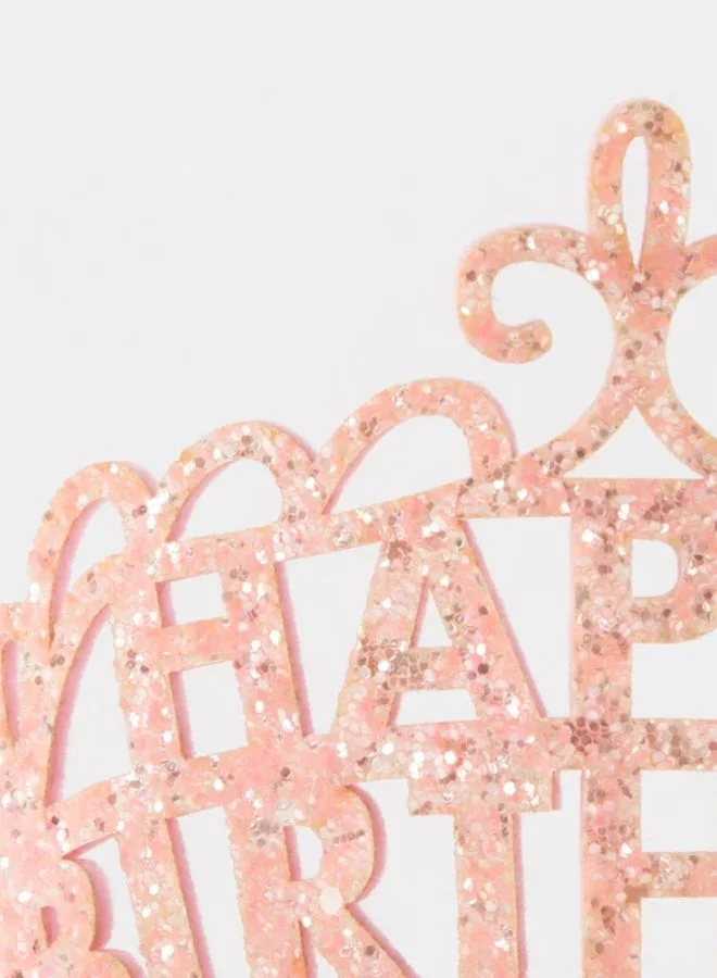 Meri Meri Happy Birthday Glitter Velvet Crown