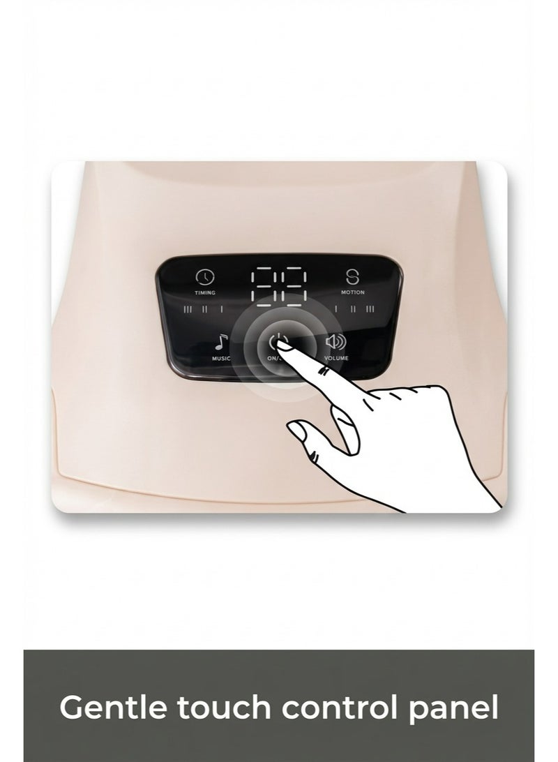 ماستيلا سرير ماستيلا إنفيني أوربت  - كرسي هزاز ومقعد فاخر 3 في 1 للرضع مع لوحة تحكم باللمس وشبكة تهوية - Image 3