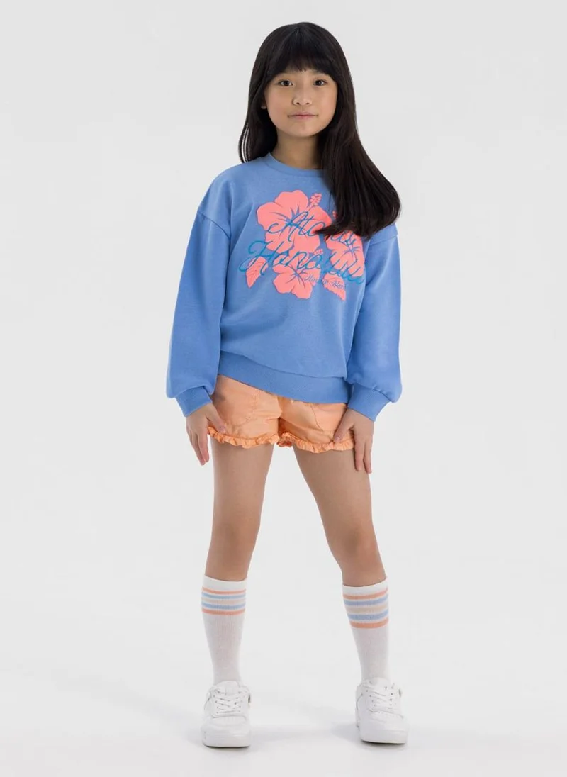 مينوتي Kids Girls Fleece Crew Neck Sweatshirt