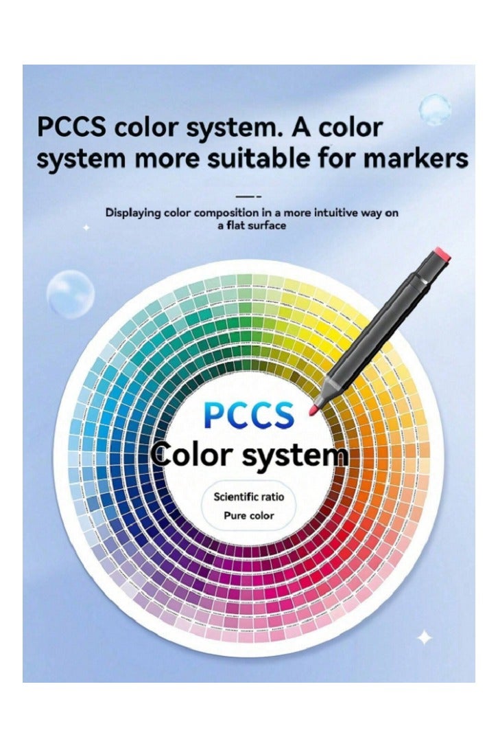 Touch Touch 168 Colors Art Marker Pen Set, Dual Tip Marker Pen with Carrying Bag, Art Supplies for Students, Adults, Artists Drawing, Coloring, Sketching Design with Pens Holder at the Bottom - Image 5
