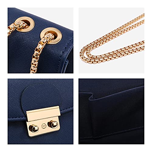 Dasein Women Small Crossbody Bag Designer Evening Bag Clutch Purse Handbag for Wedding/Prom/Party with Double Chain Strap - Image 3
