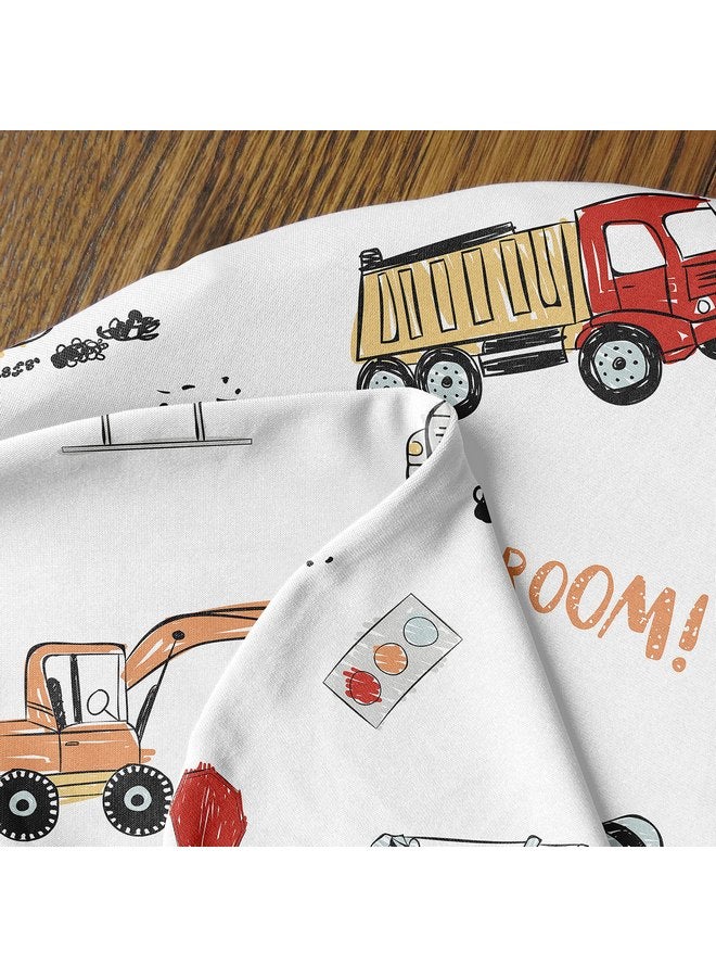 Sweet Jojo Designs Sweet Jojo Designs Construction Truck Baby Boy Cocoon and Beanie Hat Set Jersey Stretch Knit Sleeping Bag Infant Newborn Nursery Sleep Wrap Sack - Grey Yellow Orange Red and Blue Transportation  - Image 4