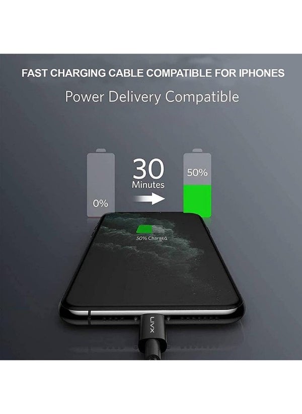 Livx - Dual Pack Horizontal 20W Type C To Lightning 50 cm Iphone Ipad Fast Charging and Data Cable Blt-50-2 - Image 1