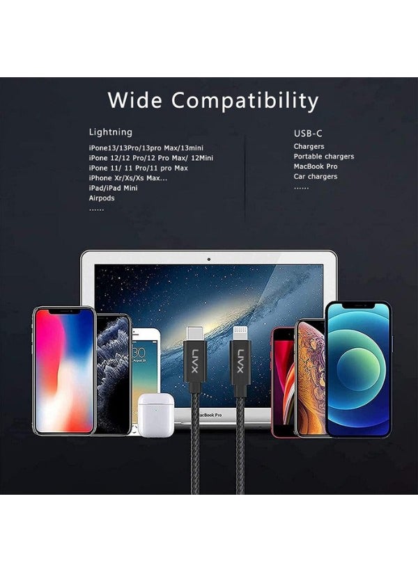 Livx - Dual Pack Horizontal 20W Type C To Lightning 50 cm Iphone Ipad Fast Charging and Data Cable Blt-50-2 - Image 1
